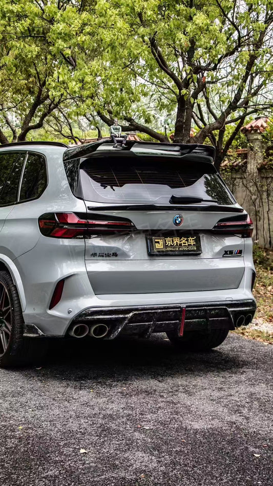 BMW X5 G05 M50i X/S Drive 40i (with M-Package) (Fits Both Pre-LCI & LCI) 2019-ON & X5M X5MC F95 (Fits Both Pre-LCI & LCI)  2020 2021 2022 2023 2024 with Aftermarket Parts - AE Style Rear Spoiler Carbon Fiber from ArmorExtend