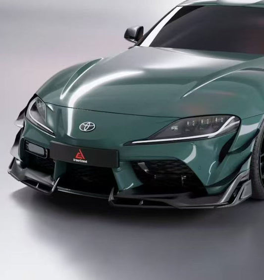 Toyota Supra MK5 A90 A91 3.0 2.0 2020-ON with Aftermarket Parts - AG Style Front Lip & Splitter Carbon Fiber from ArmorExtend