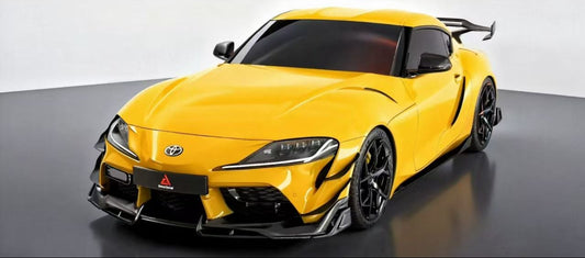 Toyota Supra MK5 A90 A91 3.0 2.0 2020-ON with Aftermarket Parts - AG Style Front Lip & Splitter Carbon Fiber from ArmorExtend