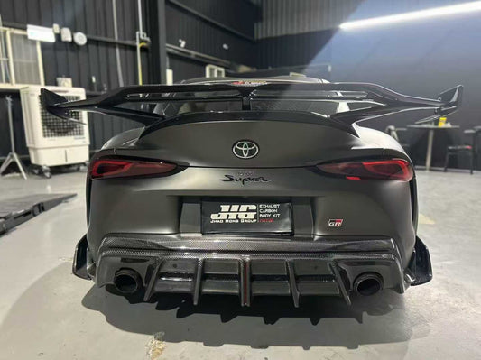 Toyota Supra MK5 A90 A91 3.0 2.0 2020-ON with Aftermarket Parts - AE Style Rear Diffuser & Canards Carbon Fiber from ArmorExtend