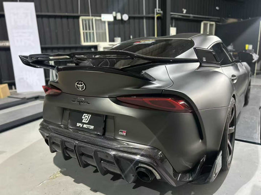 Toyota Supra MK5 A90 A91 3.0 2.0 2020-ON with Aftermarket Parts - AE Style Rear Diffuser & Canards Carbon Fiber from ArmorExtend