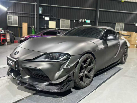 Toyota Supra MK5 A90 A91 3.0 2.0 2020-ON with Aftermarket Parts - AG Style Front Lip & Splitter Carbon Fiber from ArmorExtend