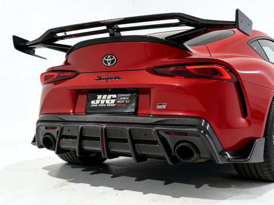 Toyota Supra MK5 A90 A91 3.0 2.0 2020-ON with Aftermarket Parts - AE Style Rear Diffuser & Canards Carbon Fiber from ArmorExtend