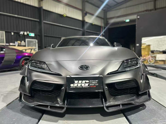 Toyota Supra MK5 A90 A91 3.0 2.0 2020-ON with Aftermarket Parts - AG Style Front Lip & Splitter Carbon Fiber from ArmorExtend