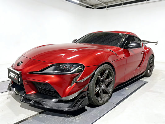 Toyota Supra MK5 A90 A91 3.0 2.0 2020-ON with Aftermarket Parts - AG Style Front Lip & Splitter Carbon Fiber from ArmorExtend