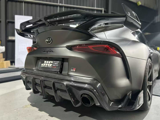 Toyota Supra MK5 A90 A91 3.0 2.0 2020-ON with Aftermarket Parts - AE Style Rear Diffuser & Canards Carbon Fiber from ArmorExtend