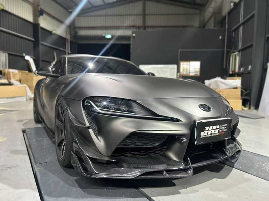 Toyota Supra MK5 A90 A91 3.0 2.0 2020-ON with Aftermarket Parts - AG Style Front Lip & Splitter Carbon Fiber from ArmorExtend