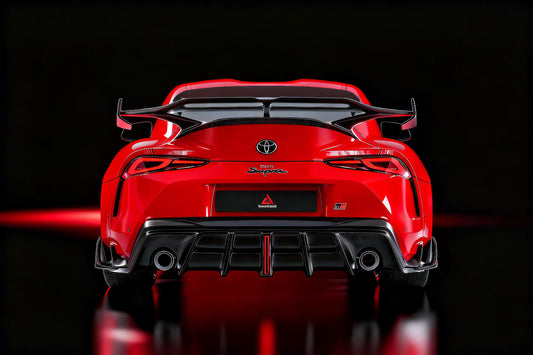 Toyota Supra MK5 A90 A91 3.0 2.0 2020-ON with Aftermarket Parts - AE Style Rear Diffuser & Canards Carbon Fiber from ArmorExtend