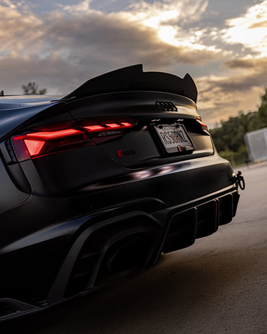 Your Audi RS5 B9.5 2020 2021 2022 2023 2024 with Aftermarket Parts - AE Style Rear Diffuser Carbon Fiber from ArmorExtend