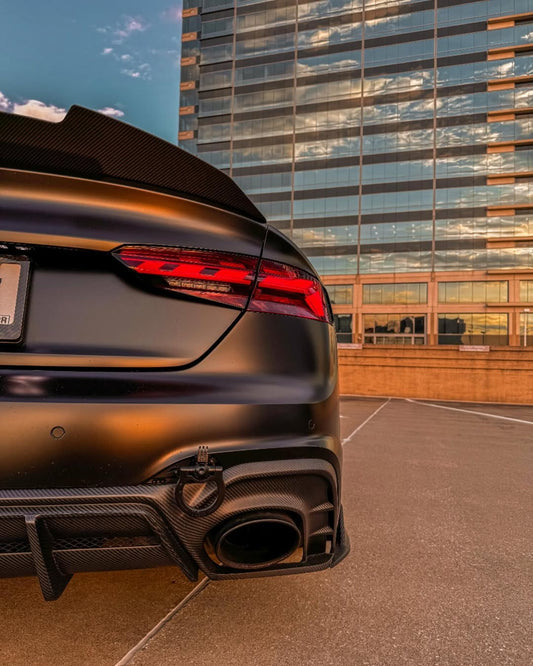 Your Audi RS5 B9.5 2020 2021 2022 2023 2024 with Aftermarket Parts - AE Style Rear Diffuser Carbon Fiber from ArmorExtend