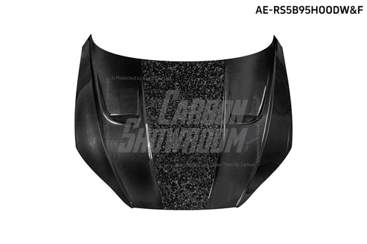 Audi RS5 S5 A5 B9 B9.5 2017 2018 2019 2020 2021 2022 2023 2024 with Aftermarket Parts - AE Style Hood Bonnet Carbon Fiber from ArmorExtend