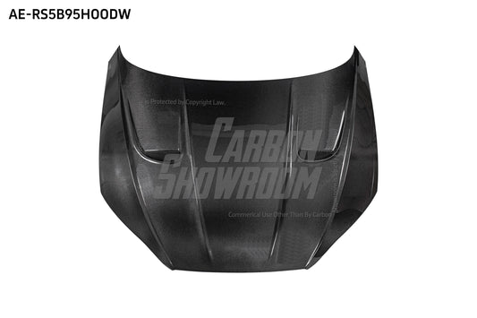 Audi RS5 S5 A5 B9 B9.5 2017 2018 2019 2020 2021 2022 2023 2024 with Aftermarket Parts - AE Style Hood Bonnet Carbon Fiber from ArmorExtend