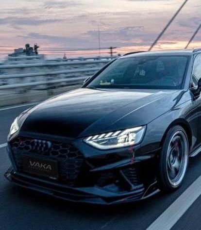 Audi S4 / A4 (With s-line Bumper, does not fit base model) B9.5 2020-ON with Aftermarket Parts - AE V2 Carbon Fiber & ABS Front Lip from ArmorExtend 
