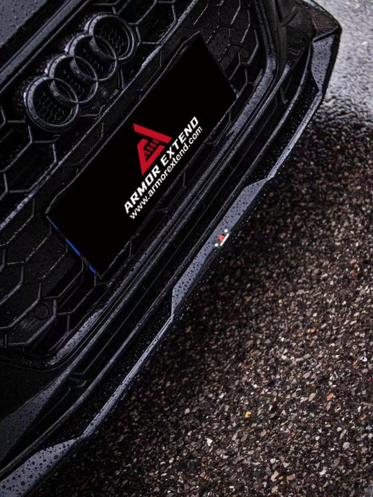 Audi S4 / A4 (With s-line Bumper, does not fit base model) B9.5 2020-ON with Aftermarket Parts - AE V2 Carbon Fiber & ABS Front Lip from ArmorExtend 
