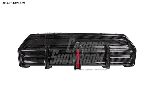 BMW 2 Series G42 230i (With M-Package Bumper) M240i 2022 2023 2024 with Aftermarket Parts - AE Style Rear Diffuser & Canards Carbon Fiber from ArmorExtend