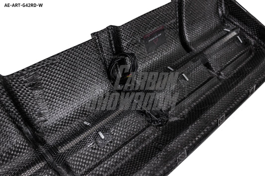 BMW 2 Series G42 230i (With M-Package Bumper) M240i 2022 2023 2024 with Aftermarket Parts - AE Style Rear Diffuser & Canards Carbon Fiber from ArmorExtend