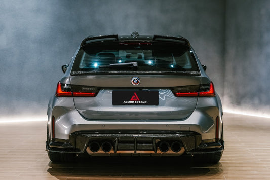 BMW M3CS M3C M3 G81 2021-ON & 3 Series M340i 330i G21 (Fits Both Pre-LCI & LCI) 2019-ON with Aftermarket Parts - Rear Lip Spoiler Dry Pre-preg Carbon Fiber from Armorextend
