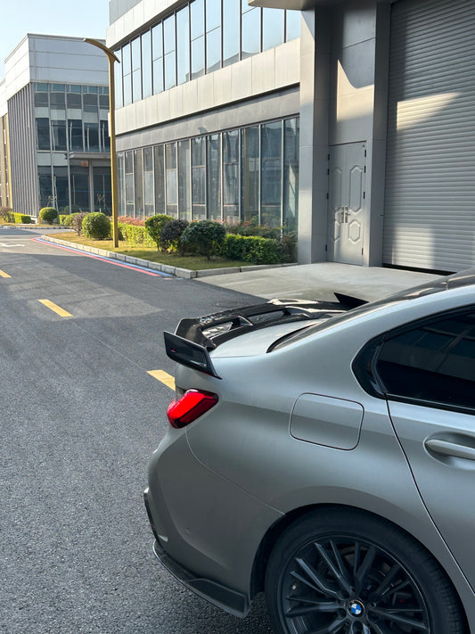 BMW M3 G80 2021-ON & 3 Series 330i M340i (Fits Both Pre-LCI & LCI) G20 2019-ON with Aftermarket Parts - AE Rear Wing Spoiler Carbon Fiber from Aero Republic