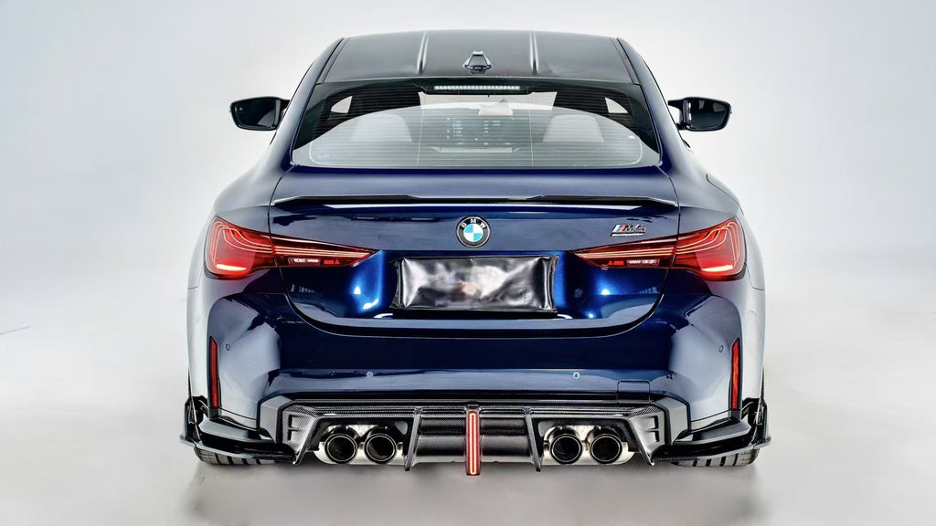 BMW M3 G80 G81 2021-ON & M4 G82 G83 2021-ON with Aftermarket Parts - V3 Rear Diffuser & Rear Canards Carbon Fiber from ArmorExtend