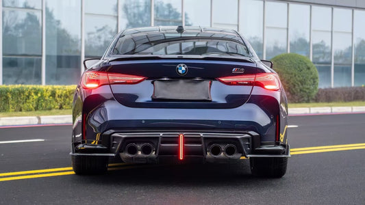 BMW M3 G80 G81 2021-ON & M4 G82 G83 2021-ON with Aftermarket Parts - V3 Rear Diffuser & Rear Canards Carbon Fiber from ArmorExtend