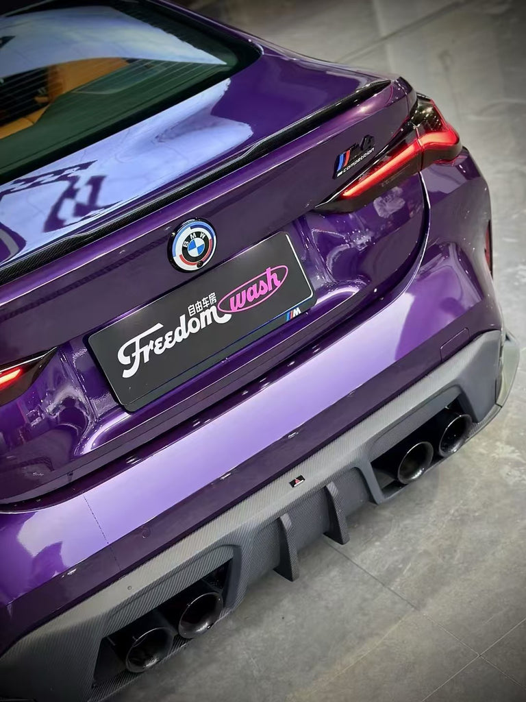  BMW M4 G82 G83 2021 2022 2023 2024 with Aftermarket Parts - AE V1 Style Rear Diffuser & Canards Carbon Fiber from  ArmorExtend