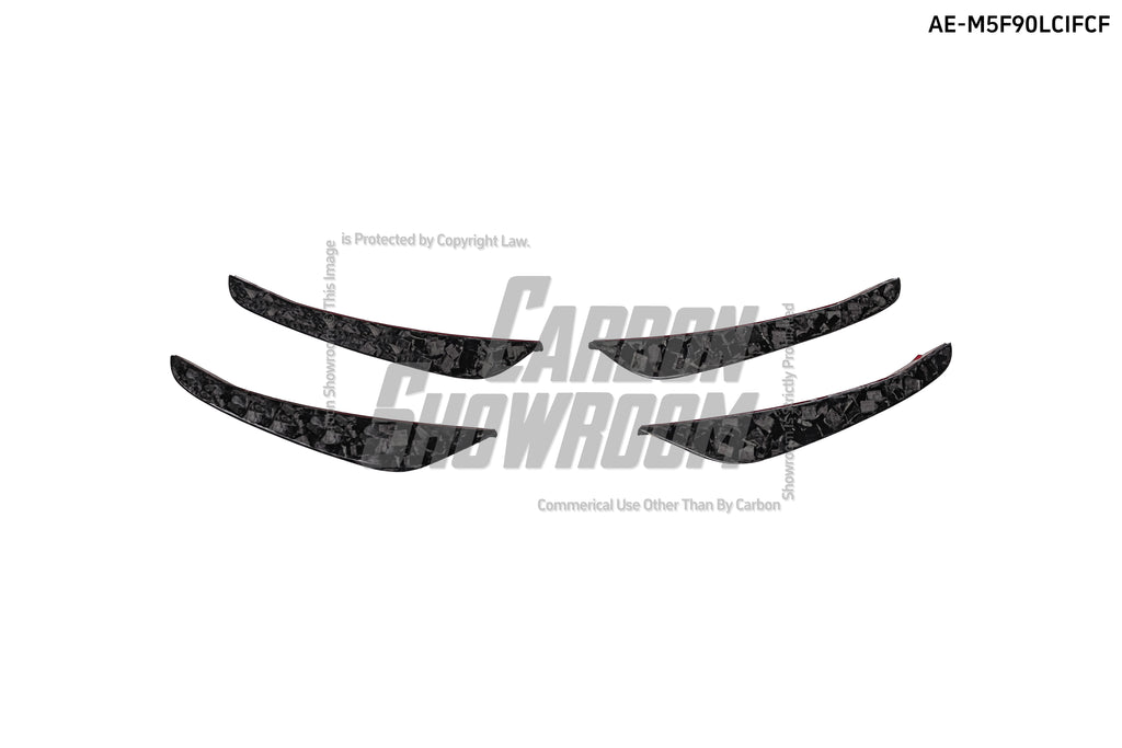 BMW M5/M5C F90 Pre-LCI 2018 2019 2020 & M5/M5C F90 LCI 2021 2022 2023 2024 with Aftermarket Parts - AE Front Canards Carbon Fiber from ArmorExtend