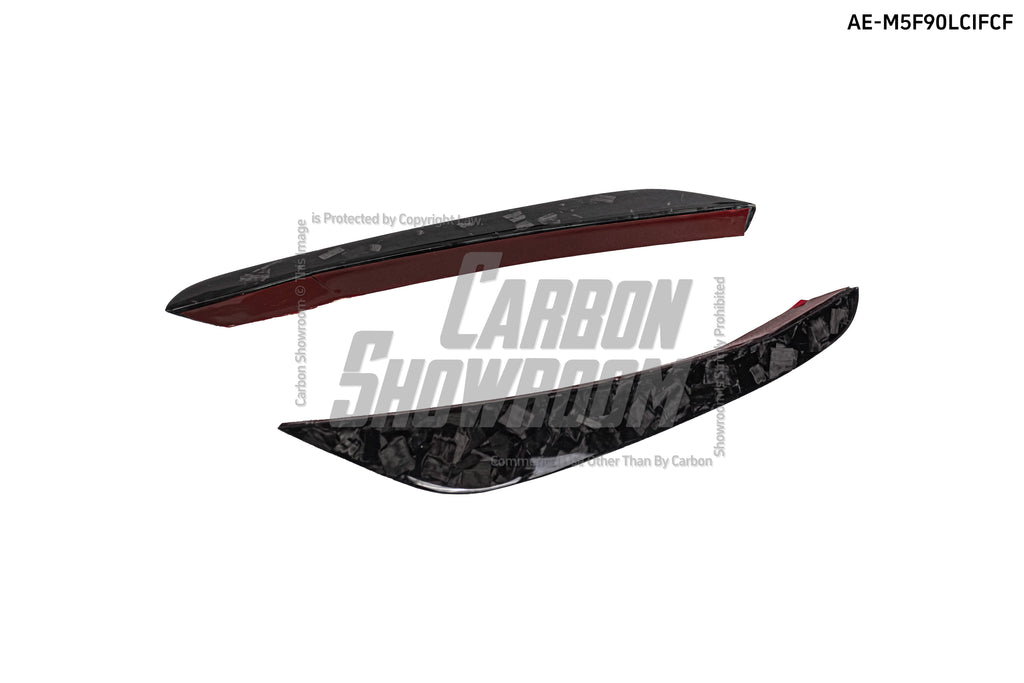 BMW M5/M5C F90 Pre-LCI 2018 2019 2020 & M5/M5C F90 LCI 2021 2022 2023 2024 with Aftermarket Parts - AE Front Canards Carbon Fiber from ArmorExtend