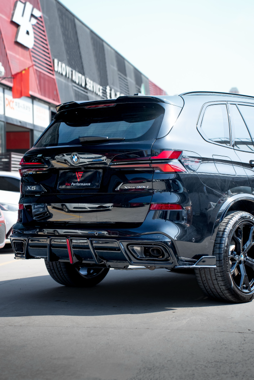 BMW X5 G05 M50i X/S Drive 40i (with M-Package) (Fits Both Pre-LCI & LCI) 2019 2020 2021 2022 2023 2024 with Aftermarket Parts - AE Style Rear Diffuser & Canards PP from ArmorExtend