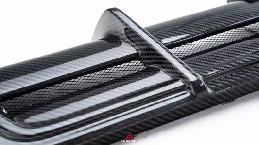 BMW X6 M60I xDrive40i G06 (Fits Pre-LCI & LCI) 2020-ON with Aftermarket Parts - AE ART Rear Diffuser & Canards Carbon Fiber from Armorextend
