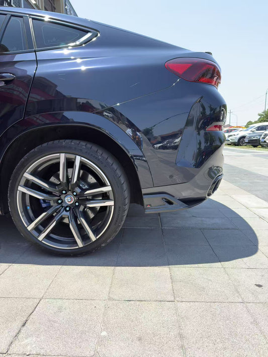 BMW X6 M60I xDrive40i G06 (Fits Pre-LCI & LCI) 2020-ON with Aftermarket Parts - AE ART Rear Diffuser & Canards Carbon Fiber from Armorextend
