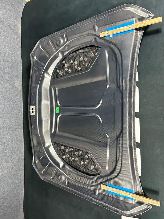 Cadillac CT5 CT5V Blackwing V Premium Luxury Sport Base 2020-ON with Aftermarket Parts - AE Vented Style Hood Bonnet Double-sided Carbon Fiber from ArmorExtend