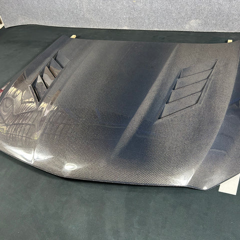 Cadillac CT5 CT5V Blackwing V Premium Luxury Sport Base 2020-ON with Aftermarket Parts - AE Vented Style Hood Bonnet Double-sided Carbon Fiber from ArmorExtend