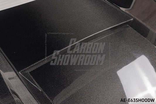 Mercedes Benz E63 E63S W213 2017 2018 2019 2020 2021 2022 2023 2024 with Aftermarket Parts - AE Hood Bonnet Carbon Fiber from ArmorExtend