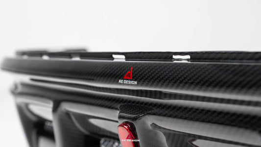 Porsche Panamera 976 Base 4 4S E-Hybird GTS Turbo 2024-ON with Aftermarket Parts - AE Desgin ART Rear Diffuser Carbon Fiber from ArmorExtend 