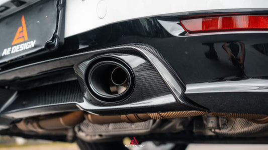 Porsche 911 992.2 Carerra Base/S/T/4S/Targa4S 2025-ON (Fits SportDesign Oval Exhaust Tips) with Aftermarket Parts - Rear Diffuser Pre-preg Carbon Fiber from Armorextend