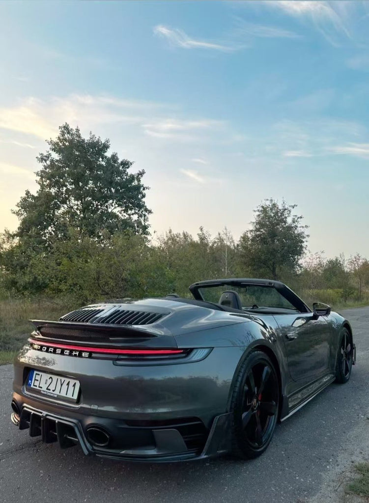 Porsche 911 992 Carrera/4/S/4S (Fits Aero Kit / Sport Package Only）2020-ON with Aftermarket Parts-ART Style Carbon Fiber Rear Diffuser  Canards from Armorextend