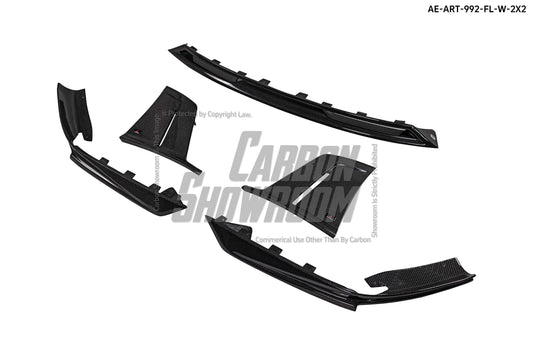 Armorextend "ART" Pre-preg Carbon Fiber Front Splitter for Porsche 992 Carrera / 4 / S / 4S with Sport Package - Performance SpeedShop