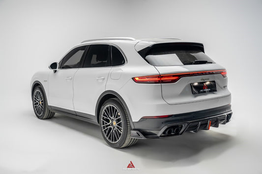 Porsche Cayenne Coupe 9Y0 9Y0.1 9Y0.2 9Y3 9Y3.1 9Y3.2 Base/S/Turbo/E-Hybrid 2019 2020 2021 2022 2023 2024 with Aftermarket Parts - AE Rear Diffuser & Rear Canards Carbon Fiber from ArmorExtend