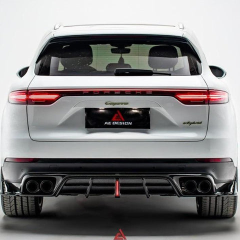 Porsche Cayenne Coupe 9Y0 9Y0.1 9Y0.2 9Y3 9Y3.1 9Y3.2 Base/S/Turbo/E-Hybrid 2019 2020 2021 2022 2023 2024 with Aftermarket Parts - AE Rear Diffuser & Rear Canards Carbon Fiber from ArmorExtend