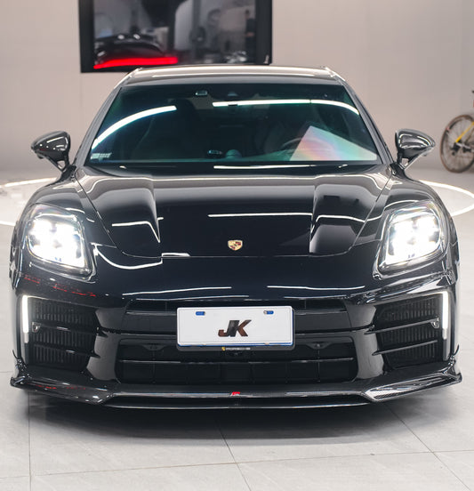 Porsche Panamera 976 Base 4 4S E-Hybird 2024-ON with Aftermarket Parts - SP Front Lip Carbon Fiber from ArmorExtend