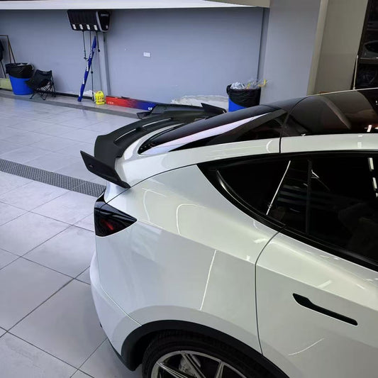 Tesla Model Y Performance AWD Long Range RWD Standard 2020 2021 2022 2023 2024 with Aftermarket Parts - AE Rear Wing Carbon Fiber from ArmorExtend