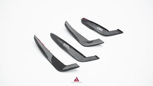 Audi RS4 B9.5 2020-ON with Aftermarket Parts - ART V2 Front Canards Dry Pre-preg Carbon Fiber from ArmorExtend
