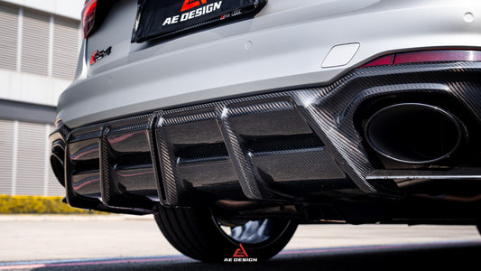 Audi RS4 B9 B9.5 2018-ON with Aftermarket Parts - ART V2 Rear Diffuser Dry Pre-preg Carbon Fiber from ArmorExtend