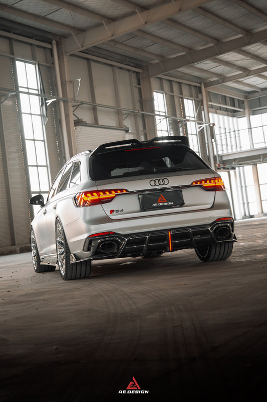 Audi RS4 B9 B9.5 2018-ON with Aftermarket Parts - ART V2 Rear Diffuser Dry Pre-preg Carbon Fiber from ArmorExtend