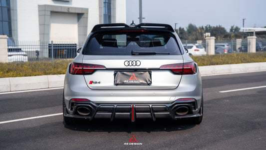 Audi RS4 B9 B9.5 2018-ON with Aftermarket Parts - ART V2 Rear Diffuser Dry Pre-preg Carbon Fiber from ArmorExtend