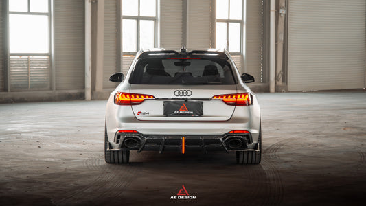 Audi RS4 B9 B9.5 2018-ON with Aftermarket Parts - ART V2 Rear Diffuser Dry Pre-preg Carbon Fiber from ArmorExtend