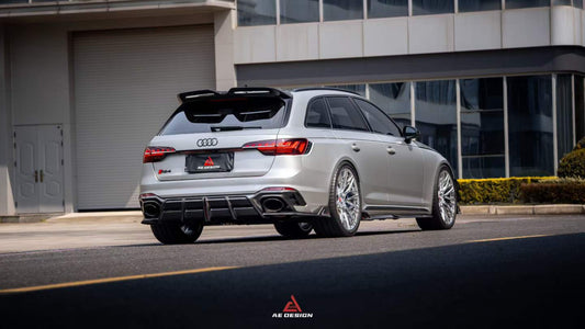 Audi RS4 B9 B9.5 2018-ON with Aftermarket Parts - ART Side Skirts Dry Pre-preg Carbon Fiber from ArmorExtend