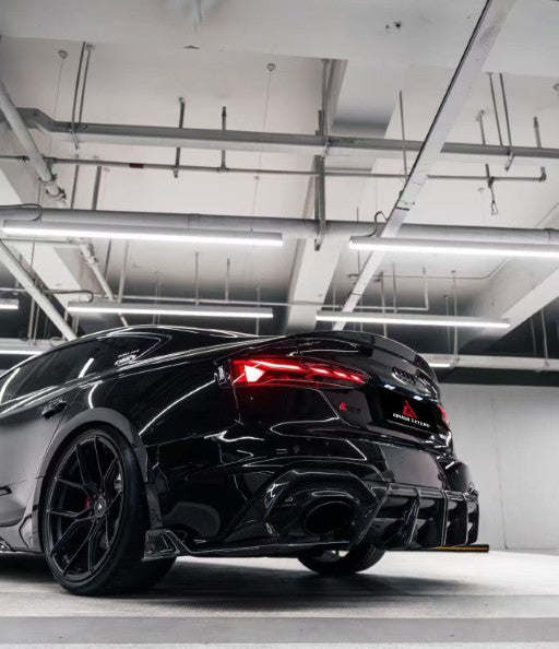Audi RS5 B9.5 2020 2021 2022 2023 2024 2025 with Aftermarket Parts - AE V2 Style Rear Diffuser & Canards Dry Pre-preg Carbon Fiber from ArmorExtend