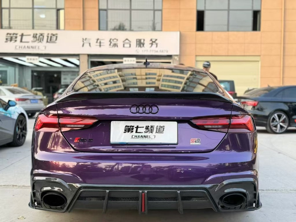 Audi RS5 B9.5 2020-ON with Aftermarket Parts - AE Style Carbon Fiber Rear Diffuser from  ArmorExtend