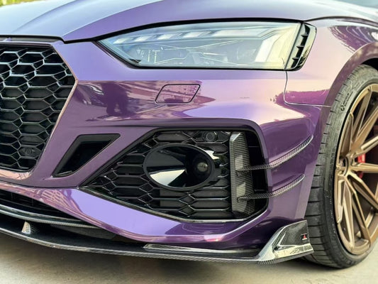 Audi RS5 B9.5 2020 2021 2022 2023 2024 with Aftermarket Parts - AE Style Front Lip Carbon Fiber from ArmorExtend